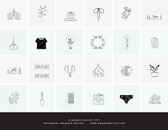 PNG 101 Hand Drawn Logo Elements in Illustrations - product preview 1