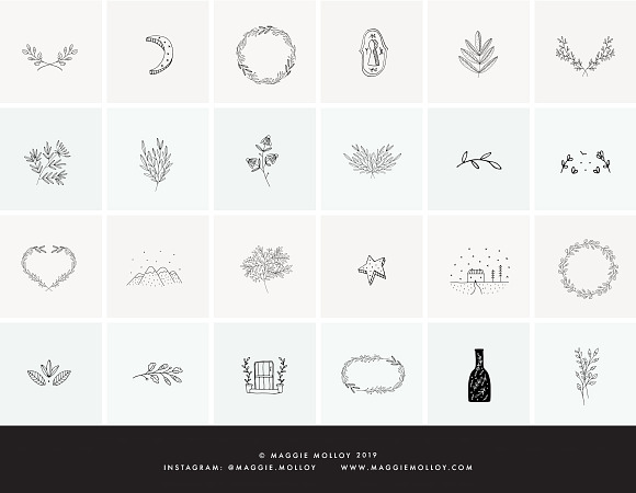 PNG 101 Hand Drawn Logo Elements in Illustrations - product preview 3