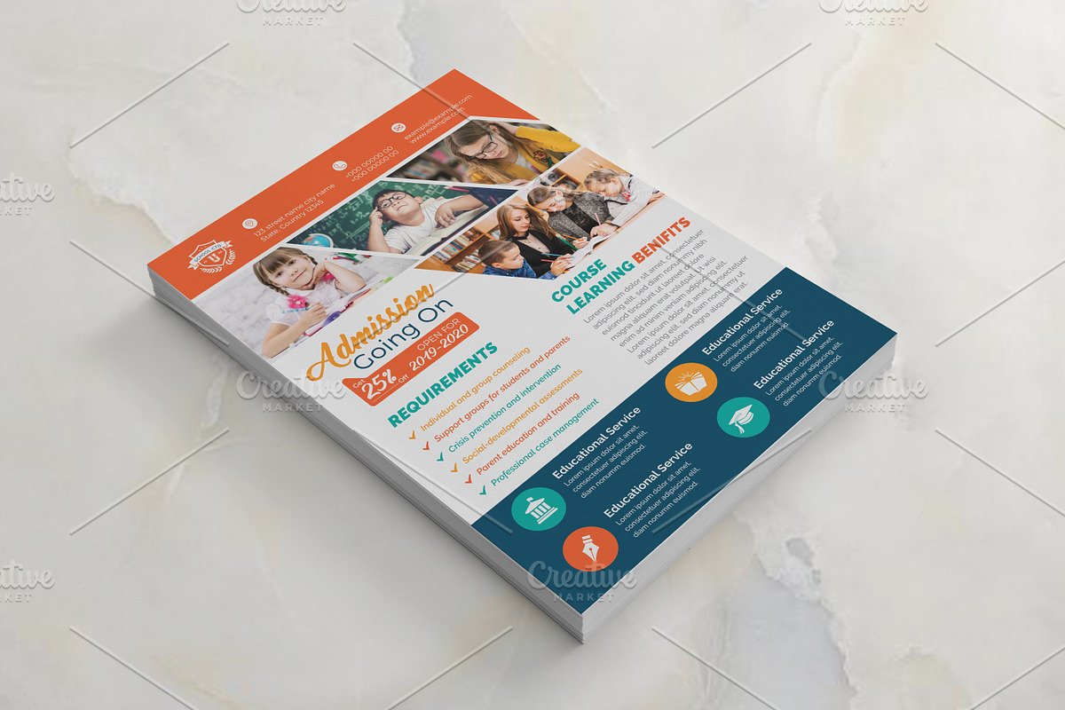 Kids School Flyer in Flyer Templates - product preview 8