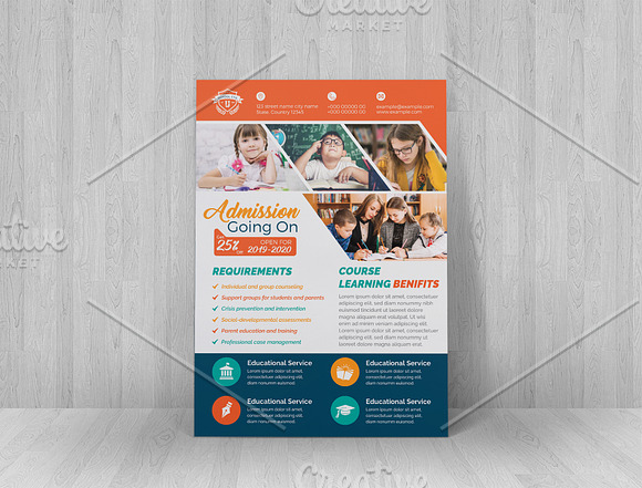 Kids School Flyer in Flyer Templates - product preview 1