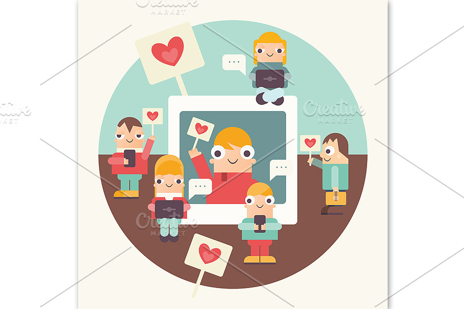 Social Networking in Illustrations - product preview 8