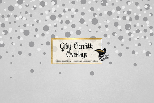 Gray Confetti Overlays