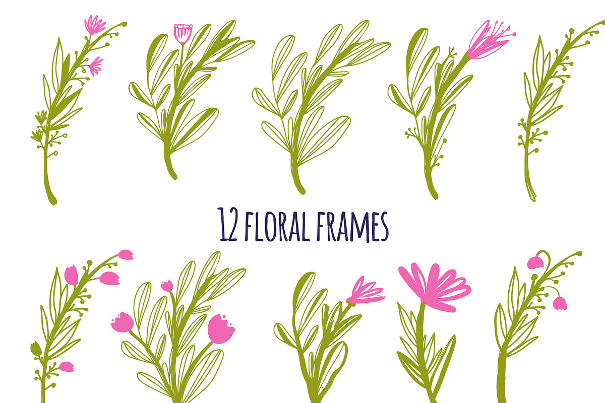 Floral big set in Illustrations - product preview 8