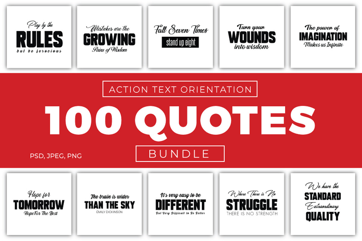 100 Action Quotes Bundle in Instagram Templates - product preview 8