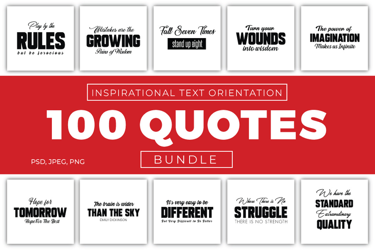 100 Inspirational Quotes Bundle in Instagram Templates - product preview 8
