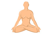 female human anatomy yoga lotus