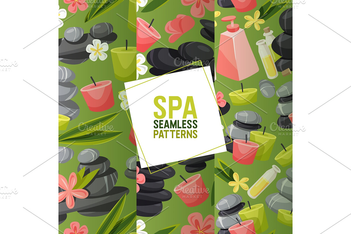 Spa stone vector seamless pattern in Illustrations - product preview 8