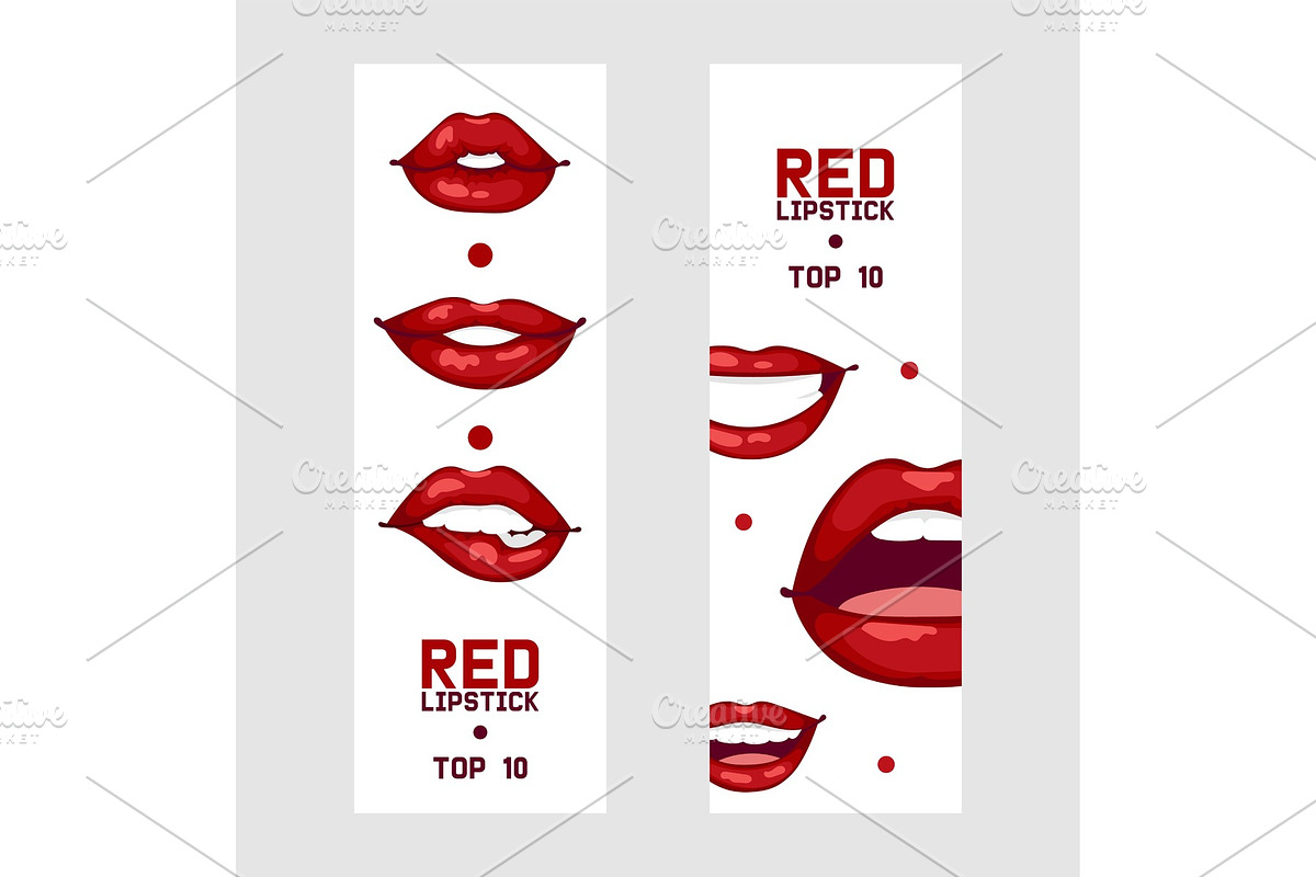 Lip vector pattern cartoon beautiful in Illustrations - product preview 8