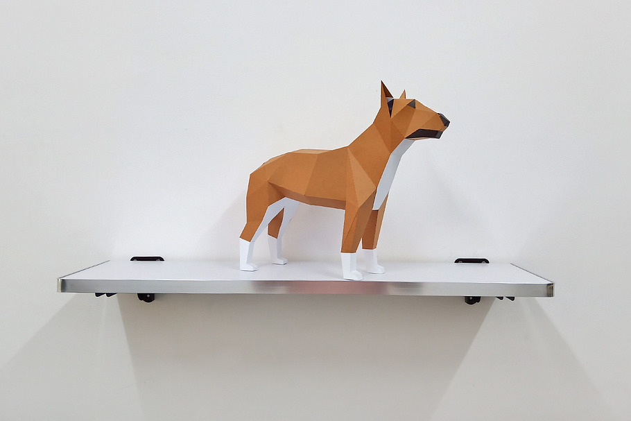 DIY Bull Terrier - 3d papercraft in Templates - product preview 8