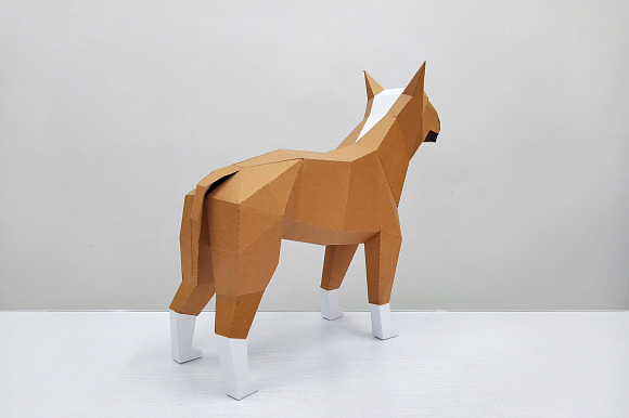 DIY Bull Terrier - 3d papercraft in Templates - product preview 4