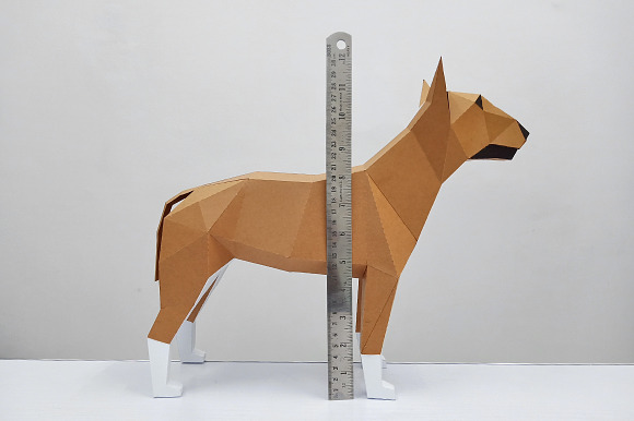 DIY Bull Terrier - 3d papercraft in Templates - product preview 6