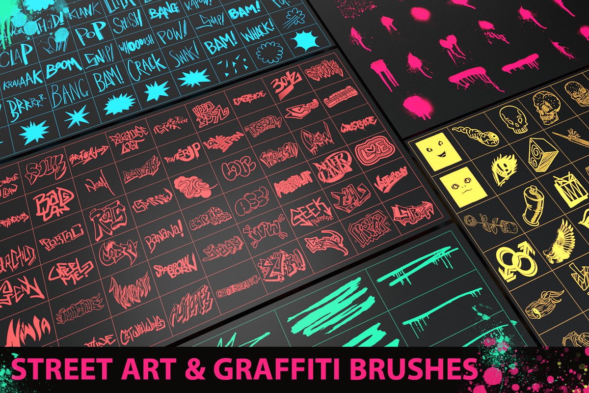 Street Art & Graffiti Brushes in Photoshop Brushes - product preview 8