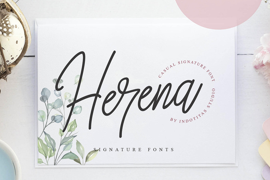 Herena Signature Font in Script Fonts - product preview 8