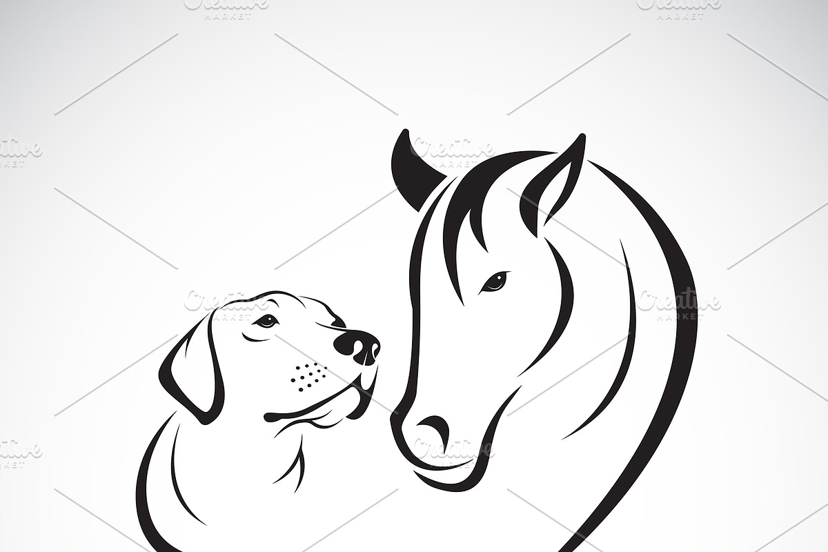 Vector of horse and dog(Labrador). in Icons - product preview 8