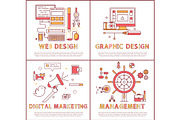 Web and Graphic Design Set Vector