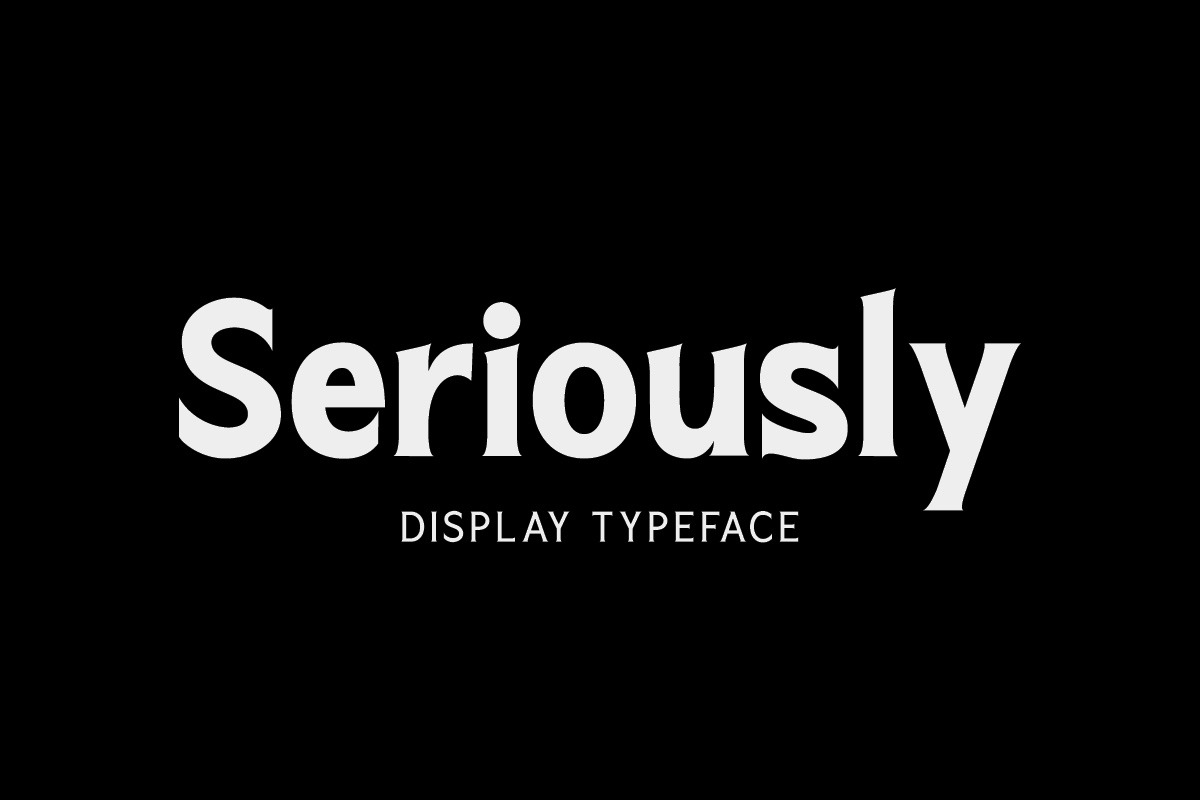 Seriously Display Serif (3 weights) in Display Fonts - product preview 8