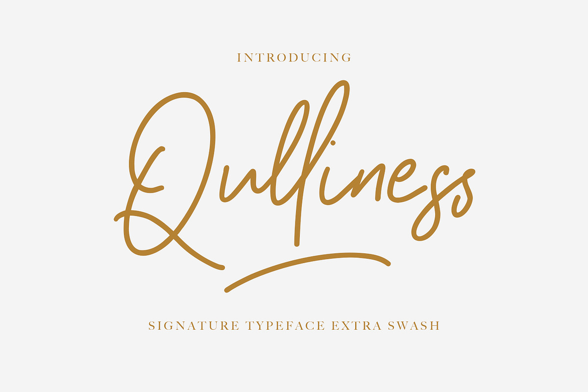 Qulliness Signature Font in Script Fonts - product preview 8
