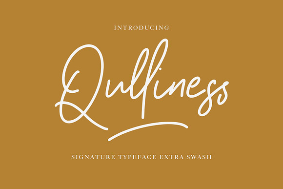 Qulliness Signature Font in Script Fonts - product preview 7