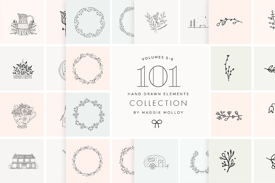 404 Hand Drawn Logo Elements Vol 5-8 in Illustrations - product preview 8