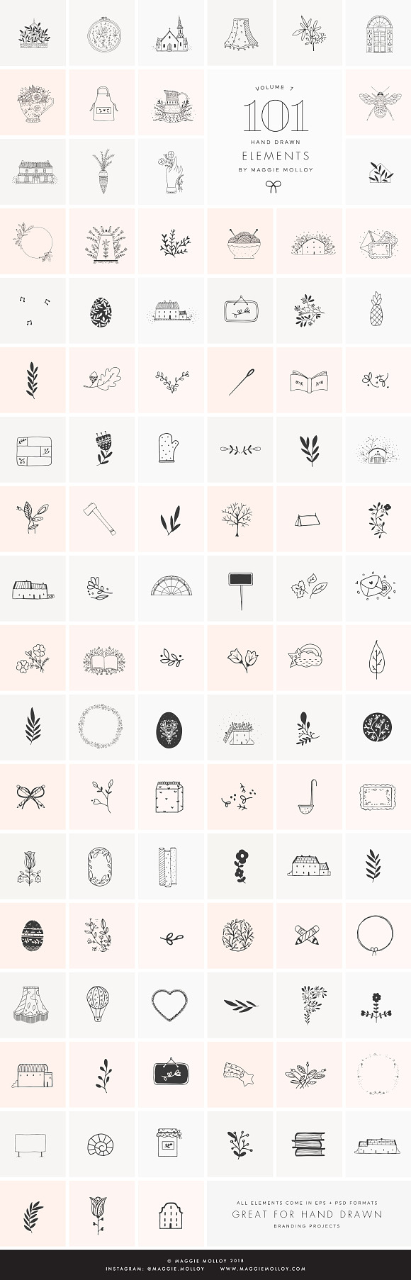 404 Hand Drawn Logo Elements Vol 5-8 in Illustrations - product preview 2