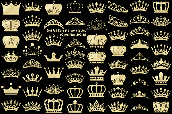 Gold Foil Tiaras & Crowns
