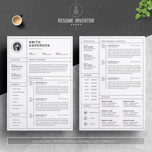 Clean & Professional Resume Template in Resume Templates - product preview 1