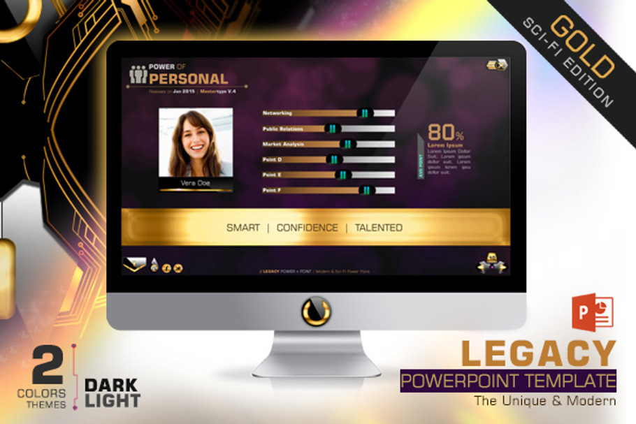 Legacy Powerpoint - Gold Edition in PowerPoint Templates - product preview 8