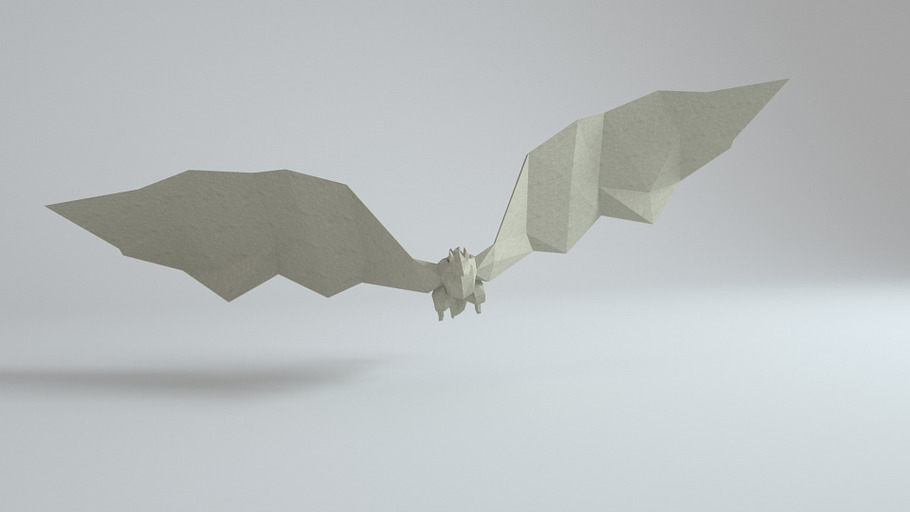 Low Poly Paper Dragon in Fantasy - product preview 8