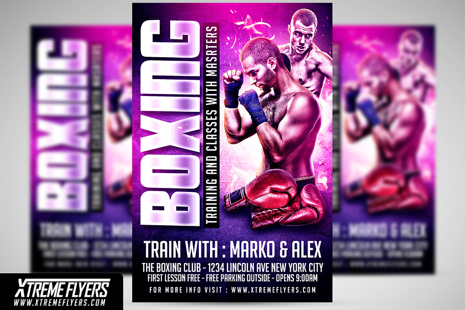 Boxing Classes Flyer Template