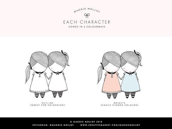 Hand Drawn Characters Vol.1 Girls in Illustrations - product preview 2