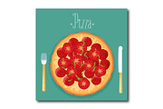 Italian pizza vector illustration