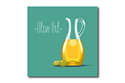 Olive oil vector illustration