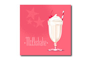 Milkshake vector illustration