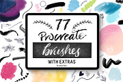 77 Procreate Brushes Bundle + Extras