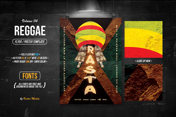 Reggae - Flyer 04 [ 70% OFF! ] in Flyer Templates - product preview 1