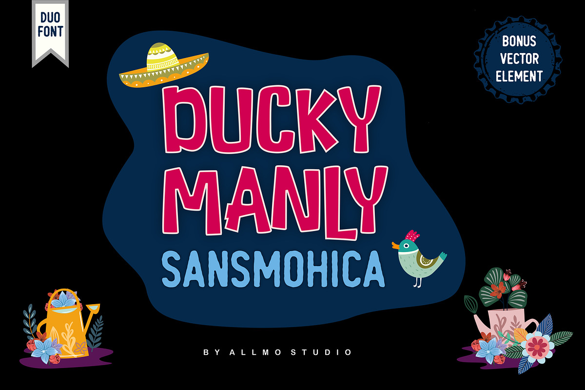 Ducky Manly in Display Fonts - product preview 8