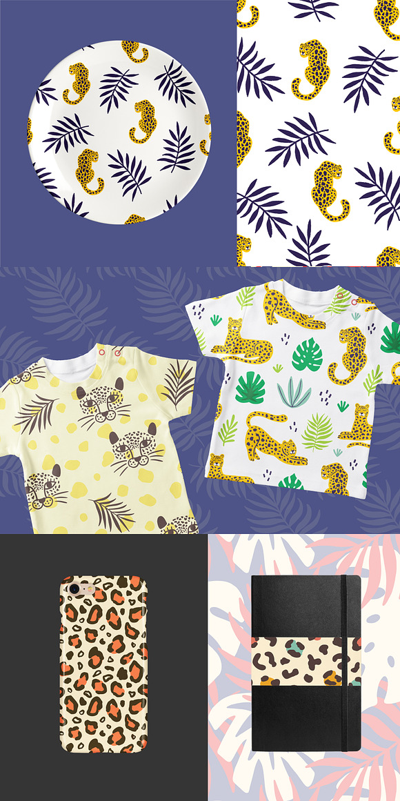 40 Jungle Vector Seamless Patters in Patterns - product preview 3