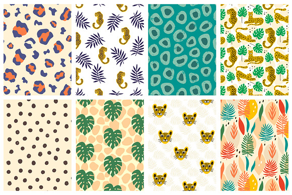 40 Jungle Vector Seamless Patters in Patterns - product preview 14