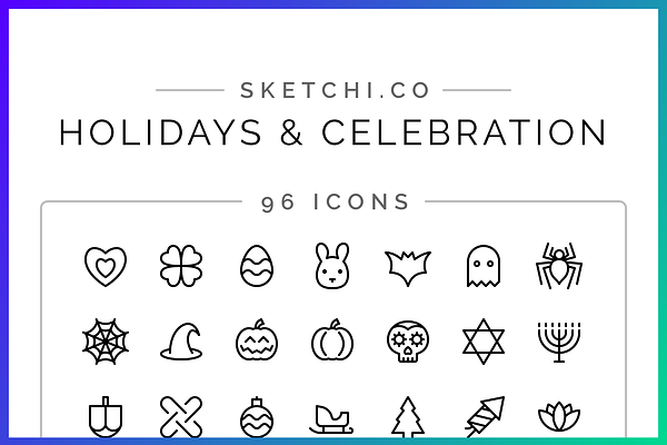 Holiday & Celebration Icon Set