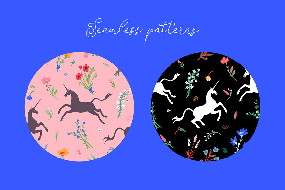 Flower Unicorn in Patterns - product preview 1