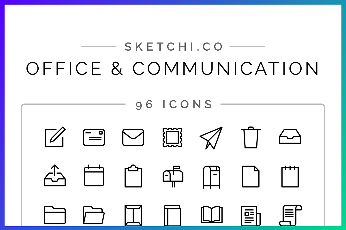 Office & Communication Icon Set in Communication Icons - product preview 8