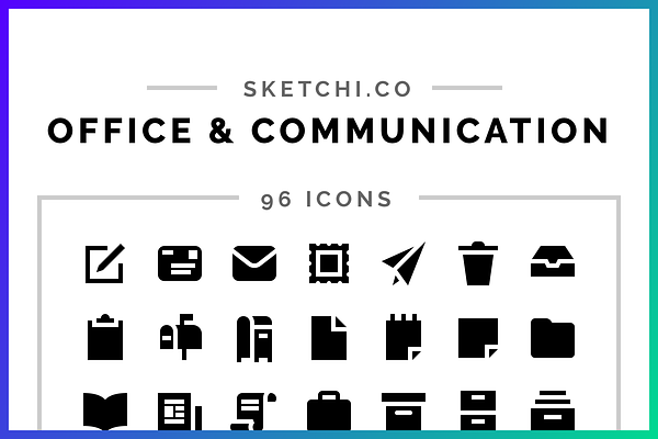 Office & Communication Solid Icons