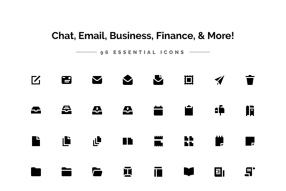 Office & Communication Solid Icons in Communication Icons - product preview 2