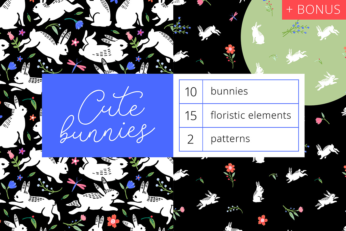Cute bunnies in Patterns - product preview 8