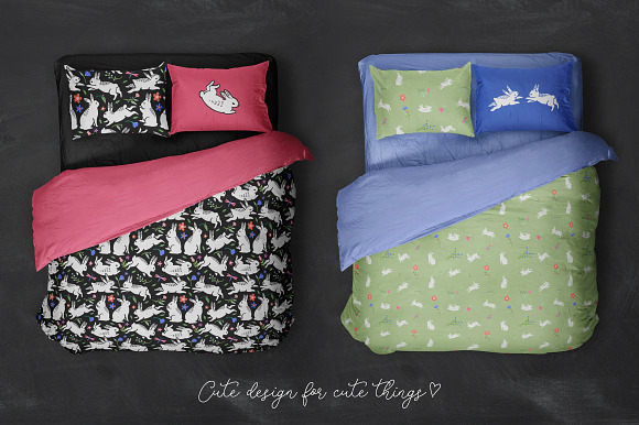 Cute bunnies in Patterns - product preview 6