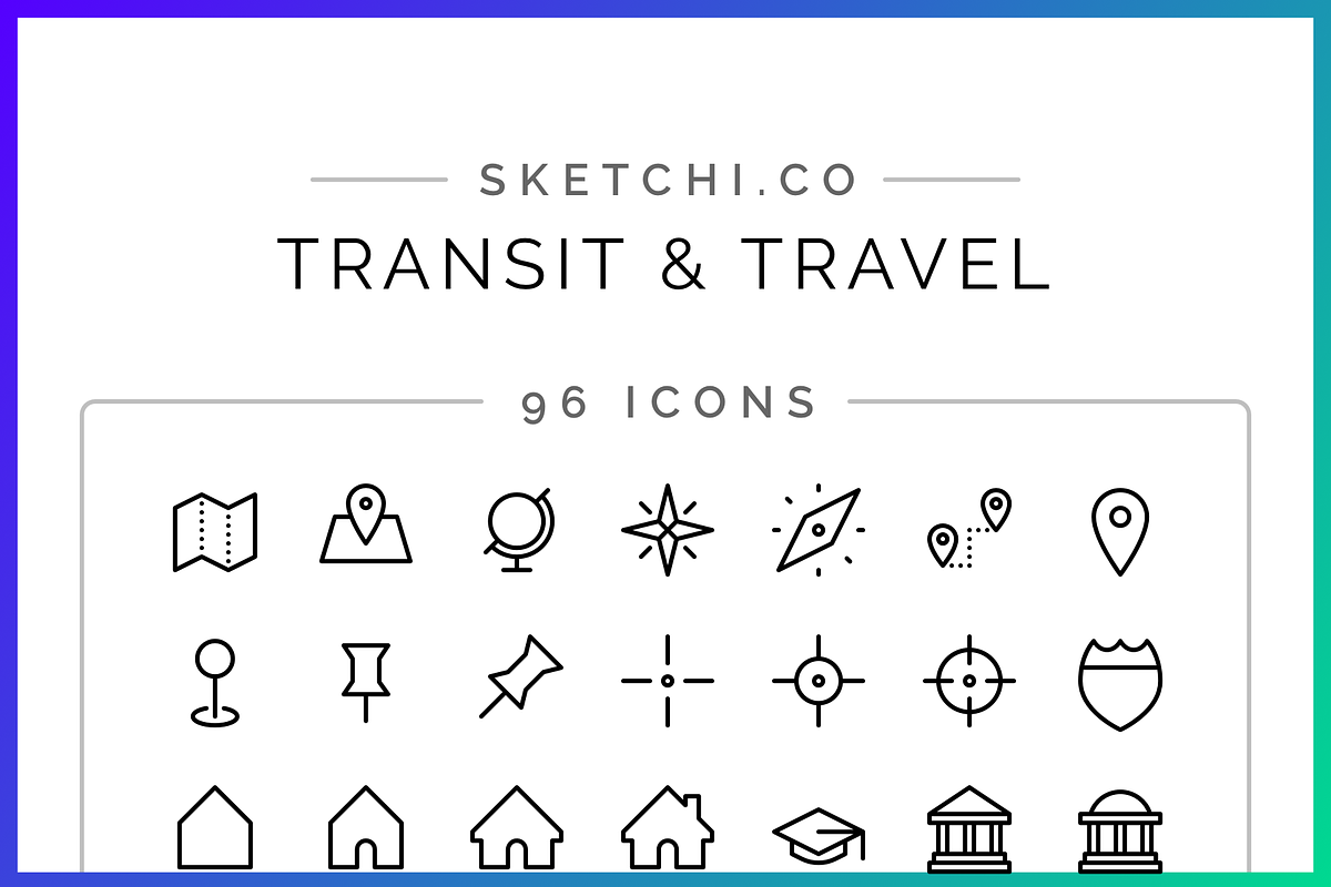 Travel & Transit Icon Set in Travel Icons - product preview 8