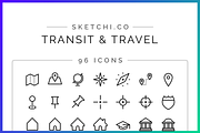 Travel & Transit Icon Set