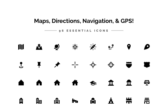 Travel & Transit Solid Icons in Travel Icons - product preview 1
