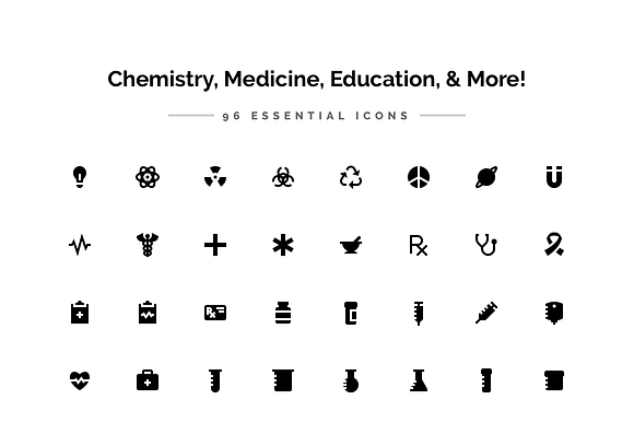 Health & Science Solid Icons in Science Icons - product preview 2