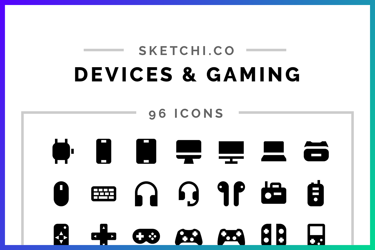 Devices & Gaming Solid Icons in Game Icons - product preview 8